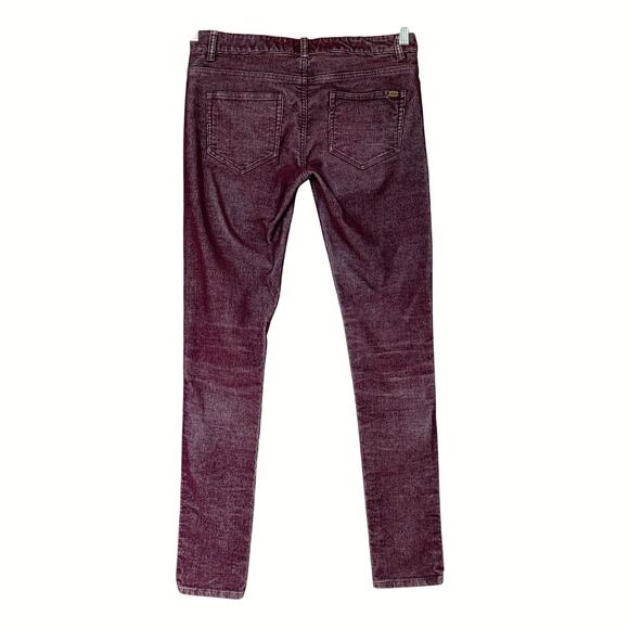 Carve Designs Women’s Skinny Corduroy Pants Size 4 Maroon Heathered Spice EUC - Picture 8 of 14